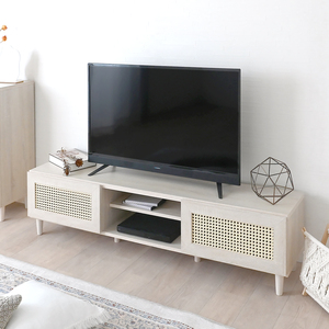 Nonier, soporte de TV de madera moderno de lujo, nuevo diseño, vitrina de ratán de madera para el hogar, Hotel, muebles de sala de estar - Product Image 2