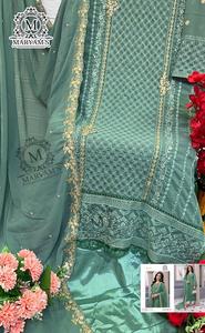 Diseñador indio pakistaní exclusivo última tela Georgette semi-cosido Salwar KameezTrendy étnico fiesta desgaste Festival desgaste - Product Image 3