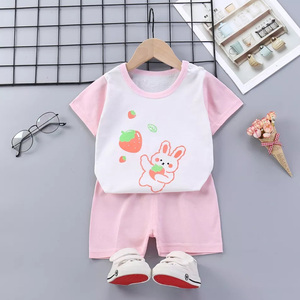 เสื้อยืดสำหรับเด็กผู้ชาย,ชุดเสื้อผ้าเด็กปี2022ปกติชุดสองชิ้นกางเกงขาสั้นอินเทรนด์ชุดเสื้อยืดเด็กฤดูร้อนขายส่ง - Product Image 3