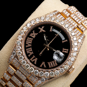 Montre VVS Moissanite diamant mouvement automatique luxe fait à la main entièrement glacé diamant montre Hip Hop pour unisexe - Product Image 4