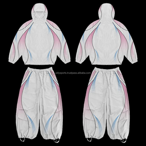 Nouvelle taille Ensemble de survêtement coupe-vent pour hommes, vestes à fermeture éclair et shorts Ensemble coupe-vent coupe-vent - Product Image 1