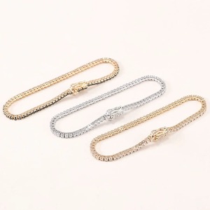 Best Quality 925 Sterling Silver Tennis Chain 14K/18K Moissanite Zirconia Bracelet Elegant Tennis Style Bangle - Product Image 5