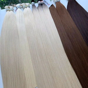 Precio al por mayor Extensiones de cabello a granel Cabello crudo vietnamita Double Drown 100 gramos Colores oscuros 30 pulgadas - Product Image 1