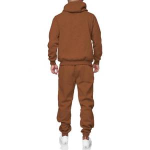 Otoño Invierno conjunto de dos piezas hombres y mujeres Casual polar cálido sólido de gran tamaño con capucha chándal manga larga deporte Sudadera con capucha traje - Product Image 2