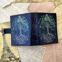 Diario de Tapa Dura con Diseño del Árbol de la Vida Celta de la Nueva Era, con Encuadernación Cosida con Hilo, Borde Deshilachado Vintage, Impresión UV - Regalo