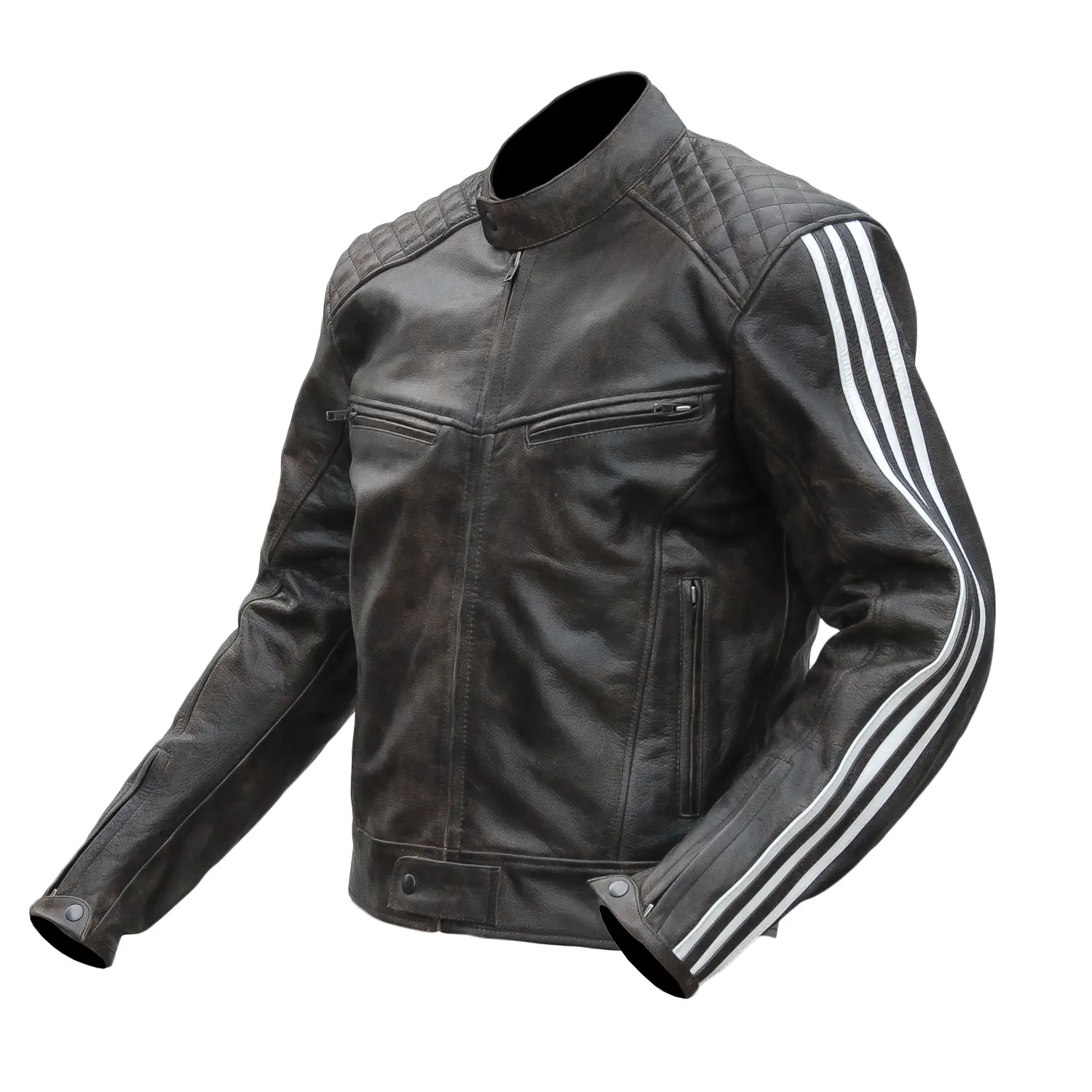 2022 Hot Sale High Quality Mens New Style Skull Reflective Cowhide Leather Motorbike Jacket With Customize Odm Factory Jacket