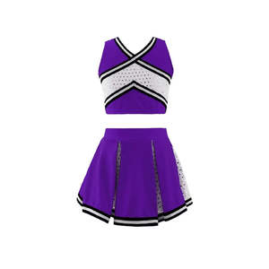 Vente en gros d'uniforme de pom-pom girl sublimé de qualité supérieure haut court et mini jupe robes de costume de danse de vêtements de sport - Product Image 4