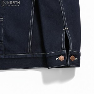 Chaquetas de hombre de talla grande de alta calidad, ropa de calle, chaqueta vaquera transpirable, abrigos de hombre universitarios personalizados ajustados de forma regular - Product Image 2