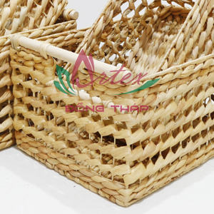 Mejor venta hecho a mano moderno mango Rectangular almacenamiento trabajo pan embalaje reutilizable agua Jacinto hierba comida cajas contenedores - Product Image 4