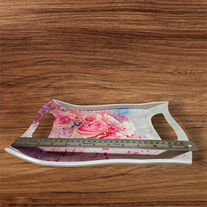 Vente en gros de plateau roulant de taille moyenne avec logo personnalisé plateau de service en mélamine plastique de qualité supérieure plateau alimentaire en bambou fabriqué par logo - Product Image 3