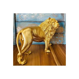 Decorazione decorativa dell'ufficio statua di leone figurina