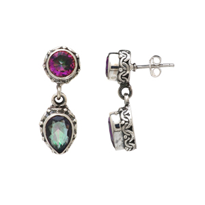 โมหัศจรรย์ topaz หินหกคุณภาพสูงสร้อยคอต่างหูชุดผู้หญิงโบฮีเมียน wanderlust ทางจิตวิญญาณเครื่องประดับลวงตา - Product Image 3