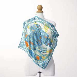 Ladies Silk Head Scarfs Women Printed Silk <b>Scarves</b> Luxury Designer <b>Square</b> Satin Silk <b>Scarf</b> Famous Brands Hijabs Custom - Product Image 1