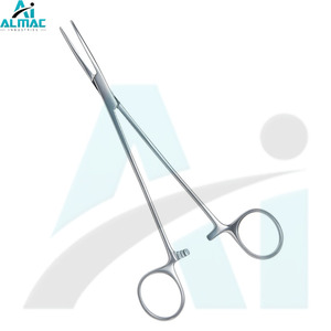 Fórceps de arteria médica Premium ALMAC Mandíbula curvada con mandíbulas dentadas para sujeción segura en cirugías hospitalarias y clínicas - Product Image 3