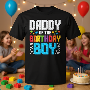 Camiseta de Daddy of the Birthday Boy Master Builder Building Blocks para Eventos Promocionales - Product Image 3