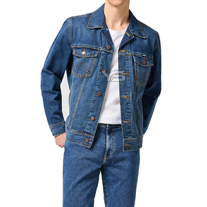 Chaqueta de mezclilla recubierta de estilo informal de invierno para hombre con decoración de botones Método de tejido no tejido de viscosa Suministro ODM - Product Image 2