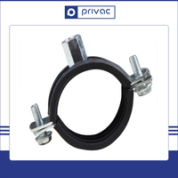 Collier de serrage robuste revêtu de caoutchouc en acier M8/M10