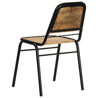 Chaise de bureau simple en bois massif avec cadre en métal meubles de salon portables pour la maison hôtel école parc-pour tous les environnements