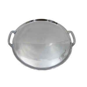 Bandeja Alta de Aluminio para Servir Alimentos y Platos, Calidad Superior, Hecha a Mano, Clásica, Elegante, Nueva, Moderna, Bandeja Metálica para Servir al por Mayor - Product Image 2