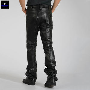 กางเกงคาร์โก้ของผู้ชายกางเกงหนังเอวตรงแบบลำลองออกแบบโลโก้ได้ตามต้องการ - Product Image 3