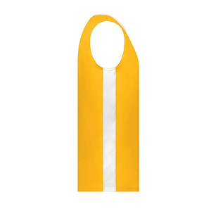 Maillot de basket-ball jaune personnalisé 2025, vente en gros, vêtements d'équipe personnalisés, style décontracté, tissage tricoté, débardeurs pour hommes grande taille, pas cher - Product Image 4