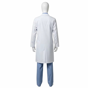 Blouse de laboratoire unisexe en polyester et coton mélangé, respirante, légère, vêtements de travail médicaux, uniforme de médecin, infirmière, laboratoire - Product Image 2