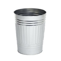 Poubelle ronde galvanisée en étain fait à la main avec design classique Parfait pour une poubelle élégante et fonctionnelle