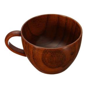 Taza de Madera Hecha a Mano de Estilo Nórdico, Taza de Madera Natural Portátil para Café, Té y Leche, Diseño Clásico para Regalos Empresariales y Camping - Product Image 1