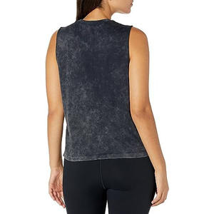 Débardeurs de yoga tricotés pour femmes, couleur unie, coupe ajustée, impression de logo personnalisée sur le devant, respirants et légers - Product Image 3