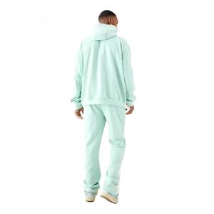 Survêtements unisexes de haute qualité, respirants, 100% coton, avec logo personnalisable, taille plus, sweat-shirt et pantalon de survêtement pour hommes - Product Image 2