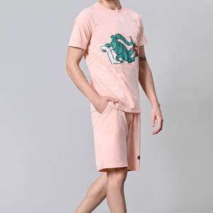 Conjuntos de camisetas y pantalones cortos transpirables para hombre, venta al por mayor, conjuntos cortos personalizados de verano para hombre, logotipo y talla personalizados de alta calidad - Product Image 5