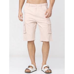 Short Cargo Homme en Coton Biologique Écologique Durable Pantalon Court Décontracté Taille Élastique Tricoté Tissage Poche Taille Moyenne - Product Image 1