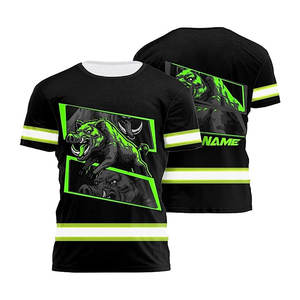 Camisa DE SEGURIDAD corta de construcción transpirable Hi Vis Reflective Road Safety T Shirt Poliéster Hi Viz Shirt - Product Image 1