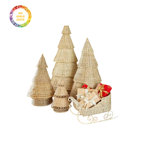 Compre regalos de Navidad tejidos a mano de ratán y bambú a granel: precios asequibles para árboles, copos de nieve y Cajas de Regalo - Product Image 1