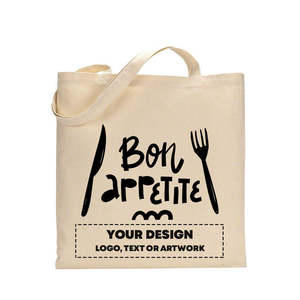 กระเป๋าผ้าฝ้ายลาย Bon Appetite สำหรับร้านเบเกอรี่ - Product Image 2