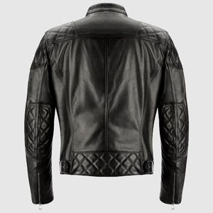Chaqueta de Cuero OEM, Chaqueta de Motociclista de Piel de Cordero Marrón para Hombre, Chaquetas de Motocicleta de Cuero Genuino para Hombre - Product Image 6