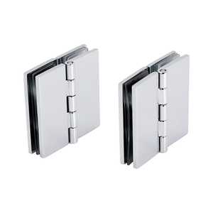 Bisagra para puerta de vidrio de 180 grados, latón, 6-8 mm, 1/4 a 5/16 pulgadas, cromo pulido, ALLWIN 1021-GH - Product Image 1