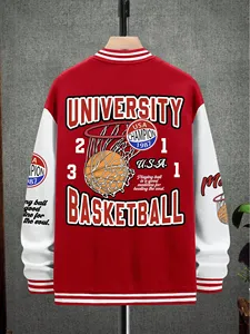 Men Varsity jackets, High Quality Leather sleeve Varsity jackets,<b>Top</b> Quality Varsity jackets with Leather Sleeves Letterman - Product Image 3