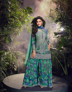 Ready-Made Traditional Pakistani Salwar Kameez for Women with Jharkhand Diamonds Embroidery Silk for Parties & <b>Weddings</b> - Product Image 3