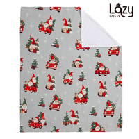 Couverture en flanelle douce 100 % polyester personnalisable par sublimation pour cadeaux d'entreprise et décoration de Noël, vente en gros
