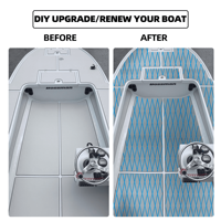 Yachts résistants aux UV personnalisés ponton de mer antidérapant motif losange bleu accessoires de terrasse de bateau de yacht tapis de sol en mousse Eva