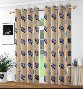 ผ้าม่านโพลีเอสเตอร์ผ้าแจ็คการ์ดย้อมสีแบบดิจิทัลพร้อมเคลือบ PU ปรับแต่ง100% ได้ - Product Image 3