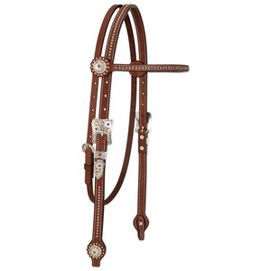 Headstall Western Headstall Tout Usage Cuir Noir Equitation Western Headstall - Product Image 6