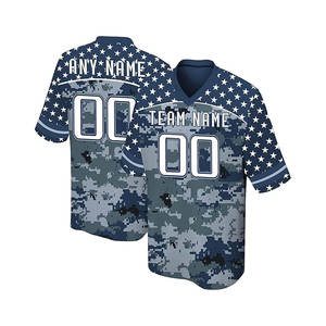 Conjunto de camisetas de fútbol americano con impresión personalizada, número de nombre de equipo personalizado corto para hombres y adultos, servicio OEM disponible - Product Image 5