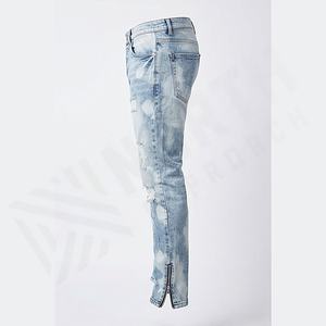 Pantalons en jean pour hommes Nouveau design élégant Distressed Street Wear Coupe ajustée Stretch Denim droit Pantalons en jean Couleur personnalisée Premium - Product Image 3