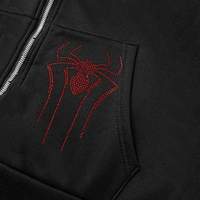 Sweat à capuche zippé surdimensionné 100 % coton respirant pour homme, haute qualité, fermeture éclair intégrale, molleton uni, manches longues, hiver