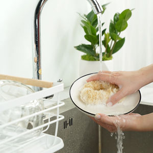 Almohadillas de fregado de lufa Natural biodegradables Esponja de lufa Limpieza ligera ecológica Baño de cocina Sala limpia duradera - Product Image 1