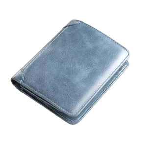 Portefeuille en cuir véritable classique de luxe, le plus demandé, design vintage unique, léger, fermeture éclair, portefeuille en cuir pour homme - Product Image 2