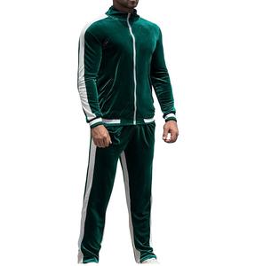 Ensemble de survêtements d'entraînement direct d'usine pour hommes, deux pièces en polaire, pour gym et fitness - Product Image 1
