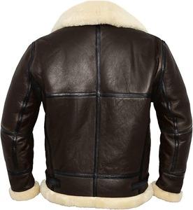 Veste bomber vintage pour homme en cuir de vache véritable à 100%, toile, taille plus, respirante, chaude pour l'hiver, motif lettres - Product Image 2